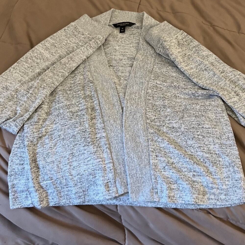 Banana Republic Luxespun Short Grey Cardigan